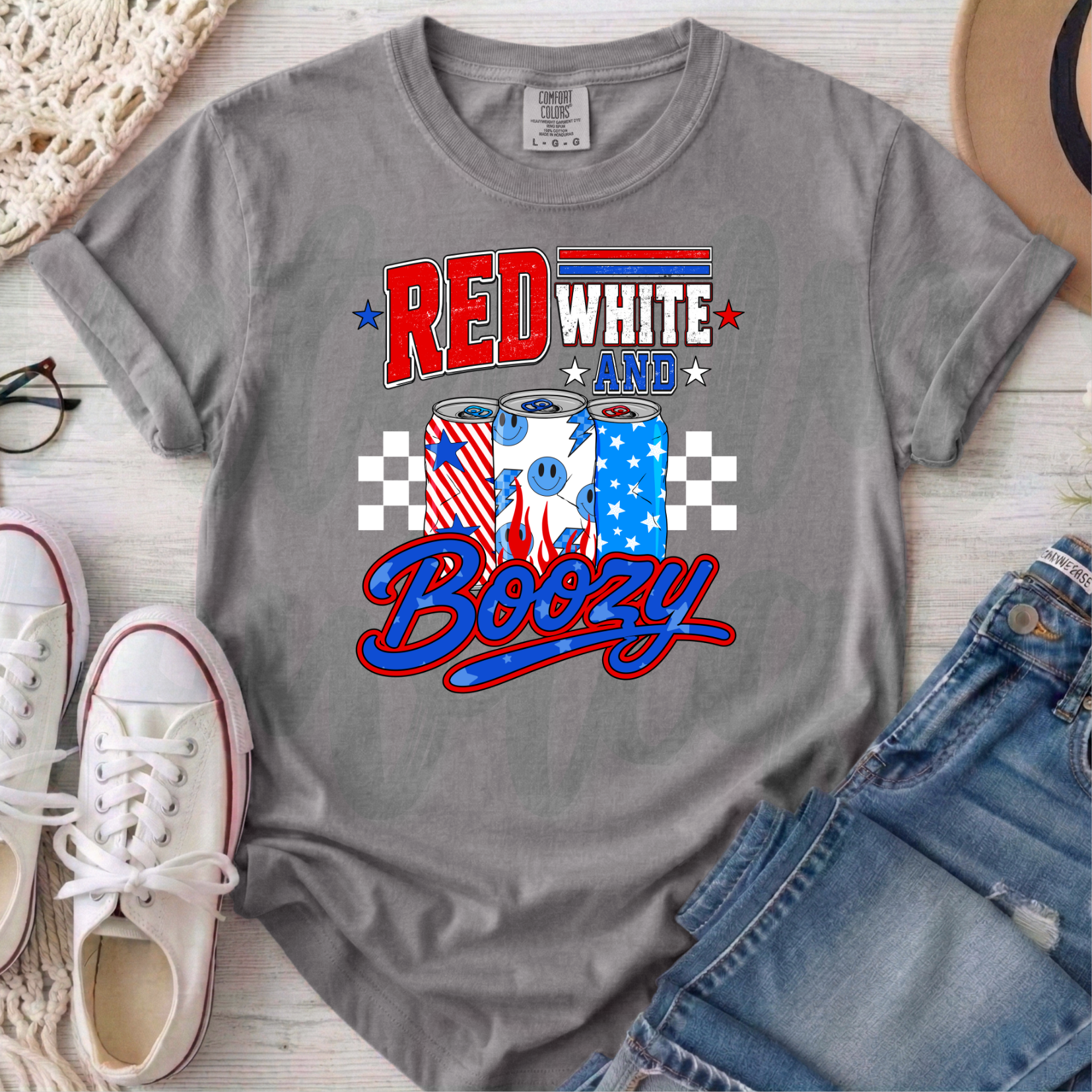 Red, White, and Boozy Tee
