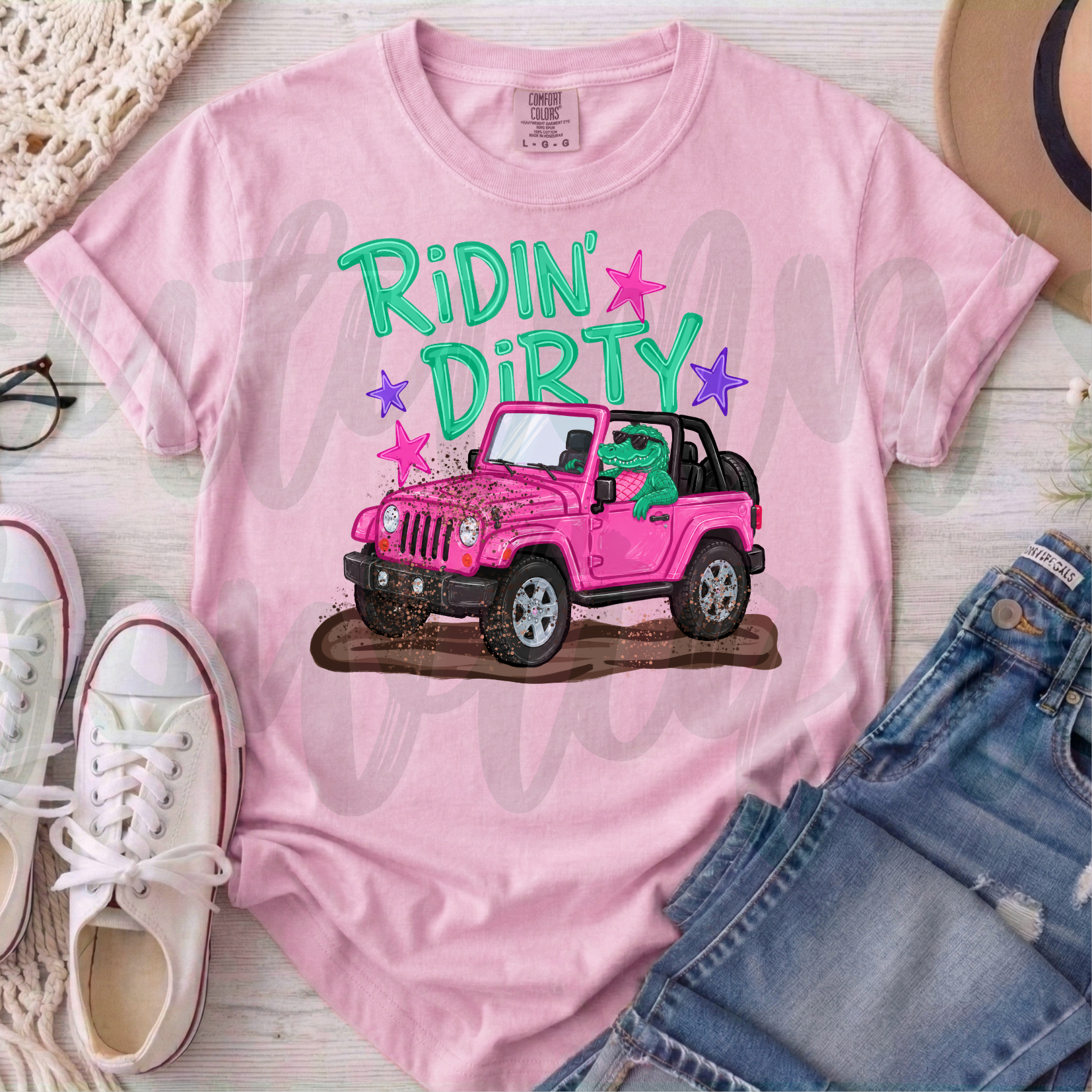 Ridin’ Dirty Tee (Pink)