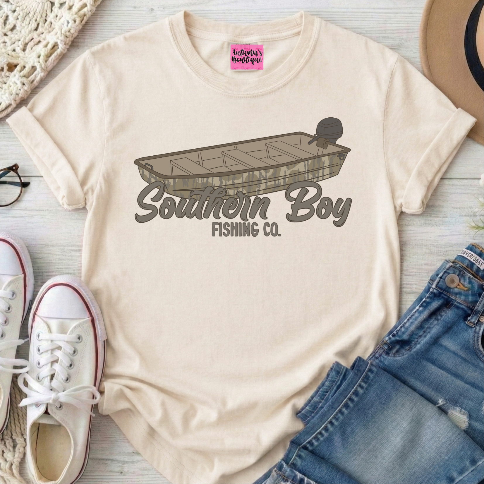 Southern Boy Boat Tee