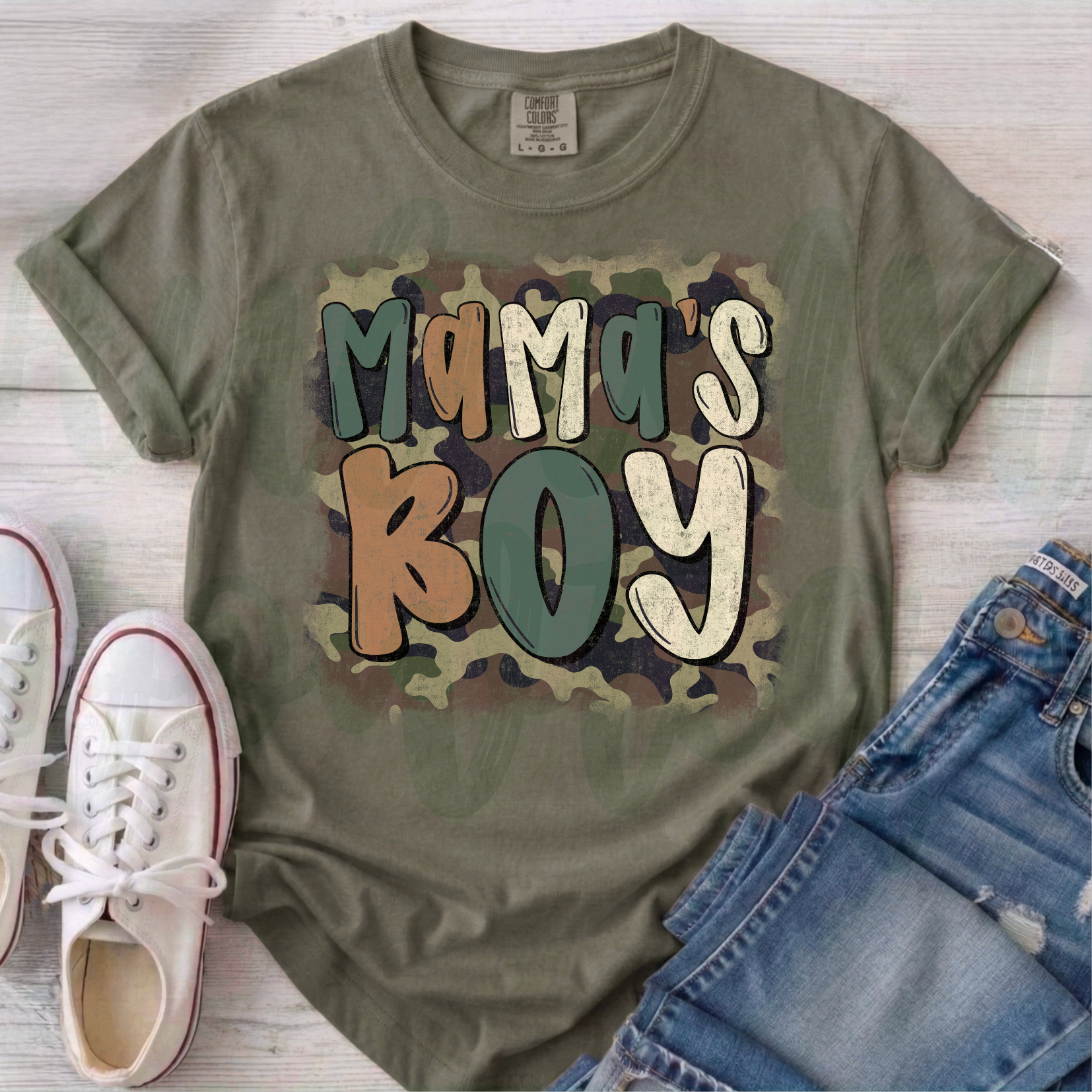 Camo Mama’s Boy Tee